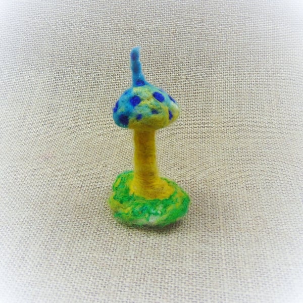 Fairy Mushroom Ornament, Felted Mushroom Decoration, Wonderland Toadstool, 