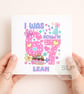 Personalised Kids Birthday Card - I Was 6 Now I'm 7 Design, 6 7 Trend 7th
