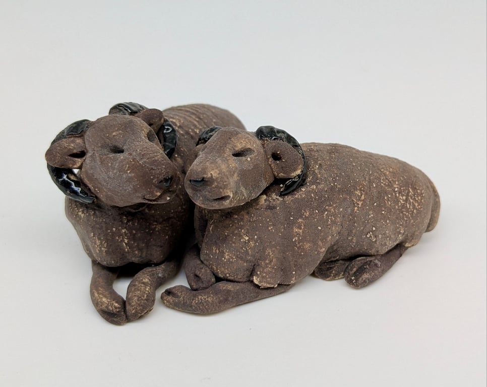 Pair of Mini Sleepy Sheep A