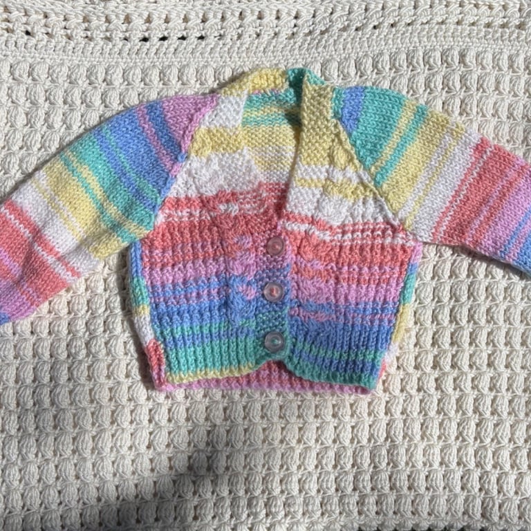 Newborn rainbow cardigan