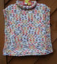 Chunky Poncho Knitted In Random Coloured Yarn (R554) - Image 1