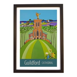 Guildford Cathedral travel poster print by Susie West