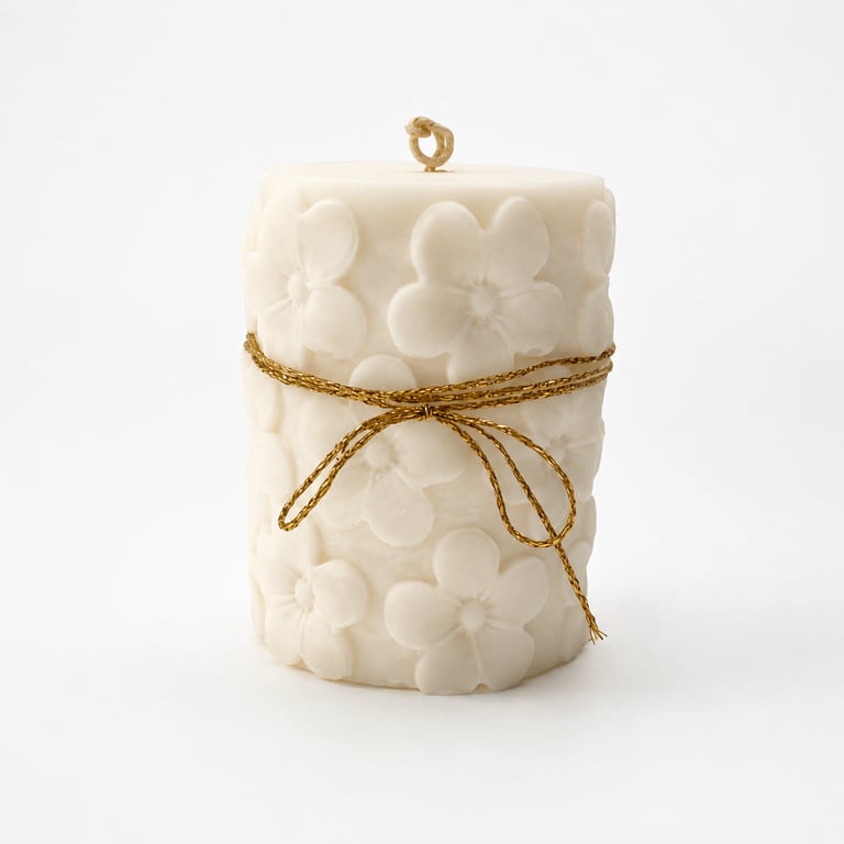 Floral Sculptural Soy Candle - Blossom Decorative Candle - Luxury Home Decor