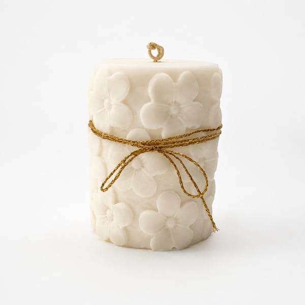 Floral Sculptural Soy Candle - Blossom Decorative Candle - Luxury Home Decor