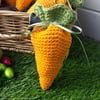 Easter Carrot Treat Bags - Crochet Gift Bags