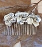 Vintage Style Rose Hair Comb: Origami Sheet Music Paper Flower, sustainable