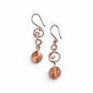 Copper Spiral Dangles