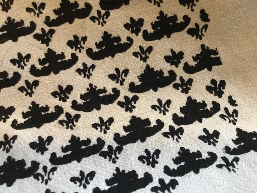 Tote bag. Fleur de lys. Reusable tote bag