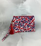 Union Jack zip clutch bag, Detachable wrist strap, 2 size options, Handmade - Image 4