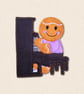 Gingerbread Piano Player Decoration - Embroidered Pianist Character