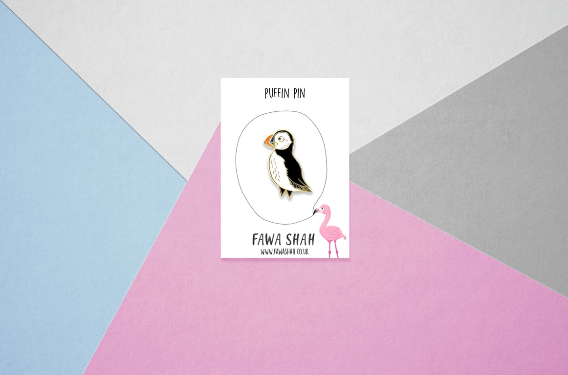Puffin bird pin - Hard Enamel Pin - Jewellery