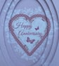 Happy anniversary heart and butterfly dimensional card and gift tag - Image 2