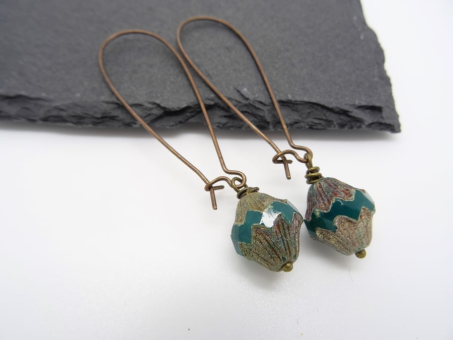 Czech Glass Bead Earrings