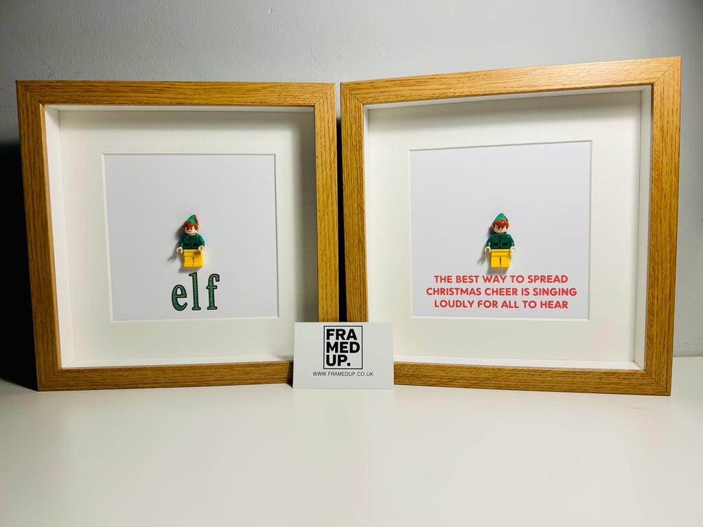 BUDDY THE ELF - Framed custom Lego minifigure - Christmas