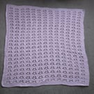 Crochet baby blanket or shawl in butterfly stitch,pink