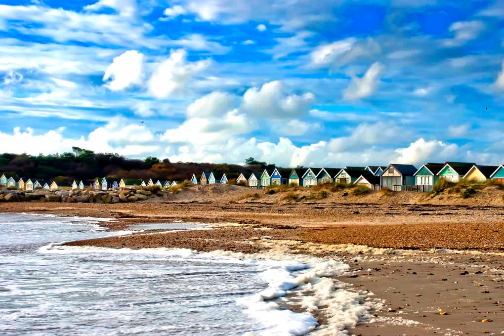 Hengistbury Head Beach Huts Dorset Coast Photograph Print