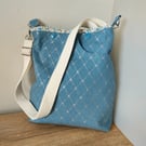 Denim cross body, shoulder bag.