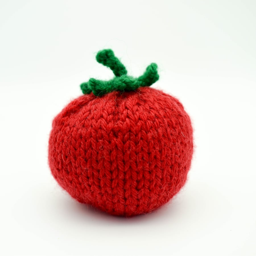SOLD - SALE - Hand knitted tomato pincushion