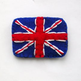 Union Jack Patriotic United Kingson Flag decorational felt badge 