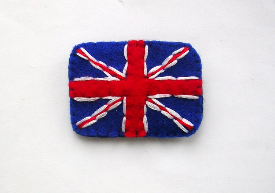 Union Jack Patriotic United Kingson Flag decorational felt badge 
