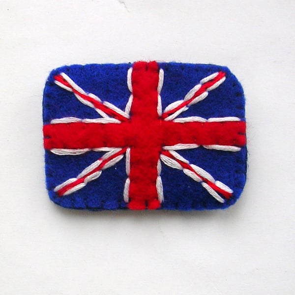 Union Jack Patriotic United Kingson Flag decorational felt badge 