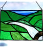River Valley Panel Stained Glass Landscape Picture Wye 011