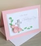 Handmade On Your Christening Day card for baby girl - Image 4