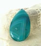 Turquoise coloured banded agate pendant necklace - Image 3