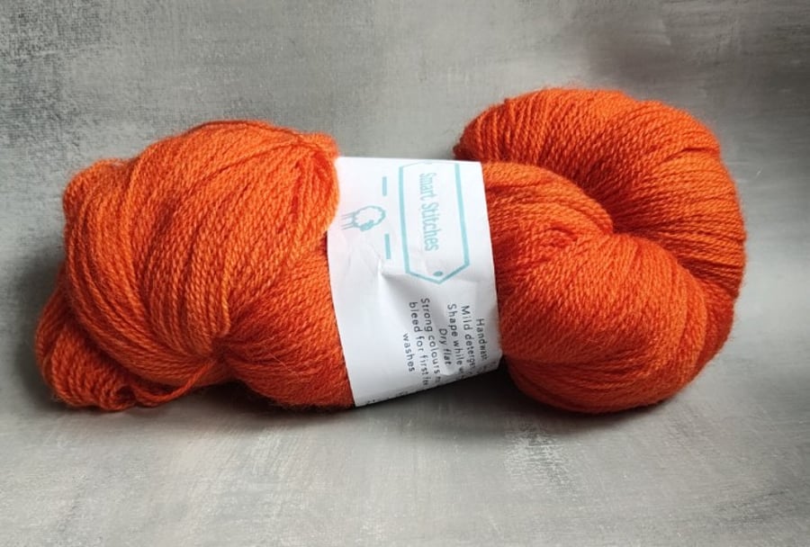 Pumpkin BFL British Wool Lace Weight