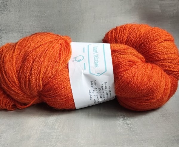 Pumpkin BFL British Wool Lace Weight