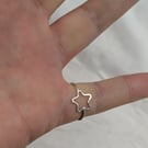 Sterling SILVER open Star ring, Handmade Urban Jewellery