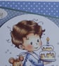 First Birthday Card - Little Boy With Cake - Image 2
