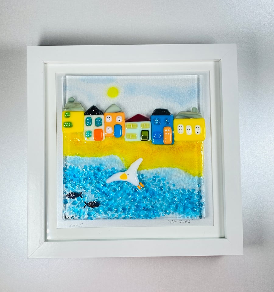 Little fused glass beach picture 