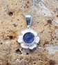 Tiny Tanzanite flower pendant. December birthstone. - Image 1