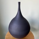 Black ornamental ceramic vase