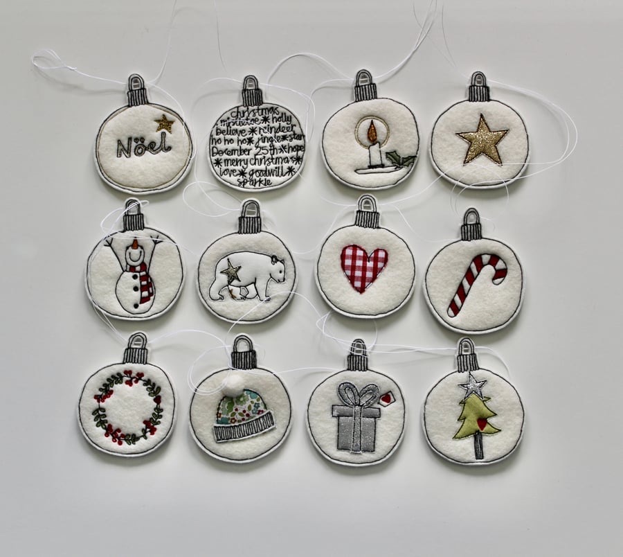 Special Order for Carole - 'Bauble Garland One' - Hanging Decoration
