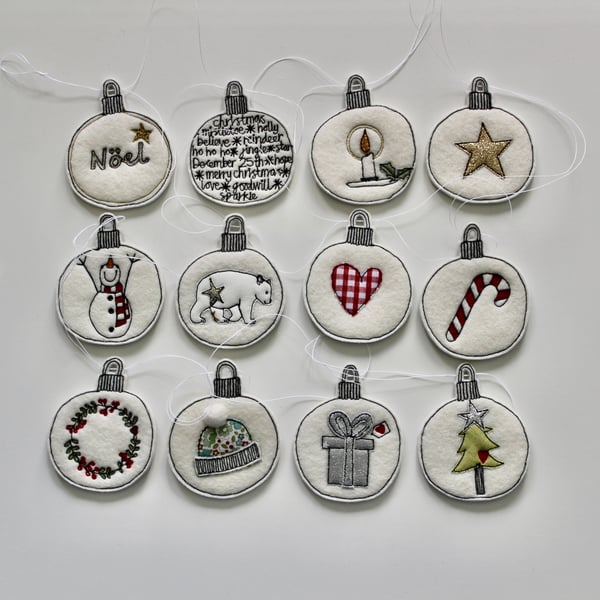 Special Order for Carole - 'Bauble Garland One' - Hanging Decoration
