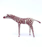 Handmade Paper Zebra - Natural Red - MADE TO ORDER - Image 5