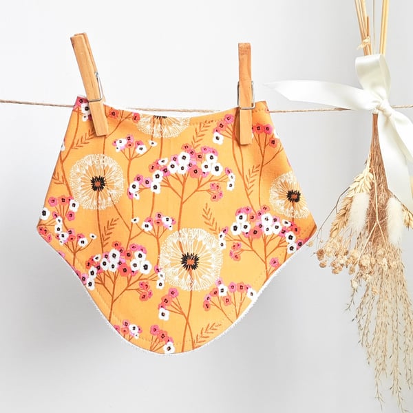 Floral Print Baby Bibs Bandana Style