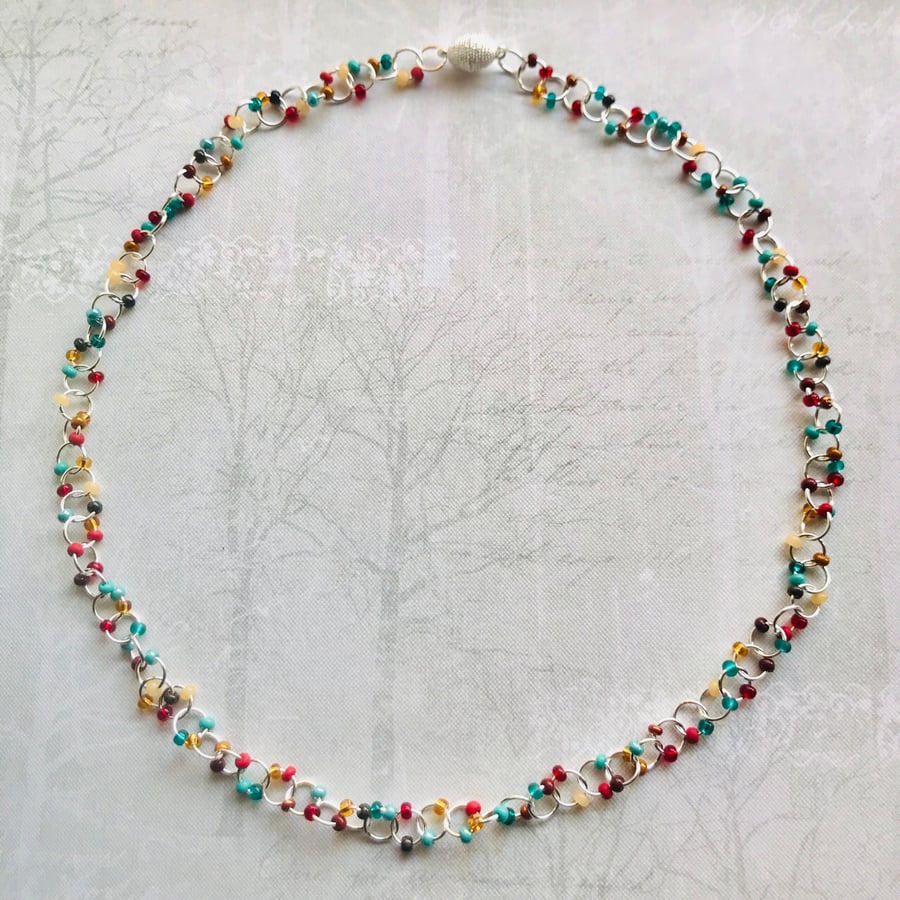 Beaded Link Necklace 