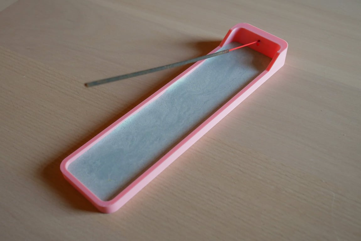 Incense holder with large collection tray