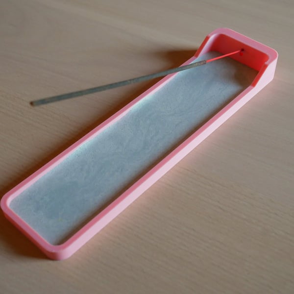 Incense holder with large collection tray