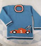 Knitting Pattern for a Racing Car Sweater.  Digital Pattern - Image 3