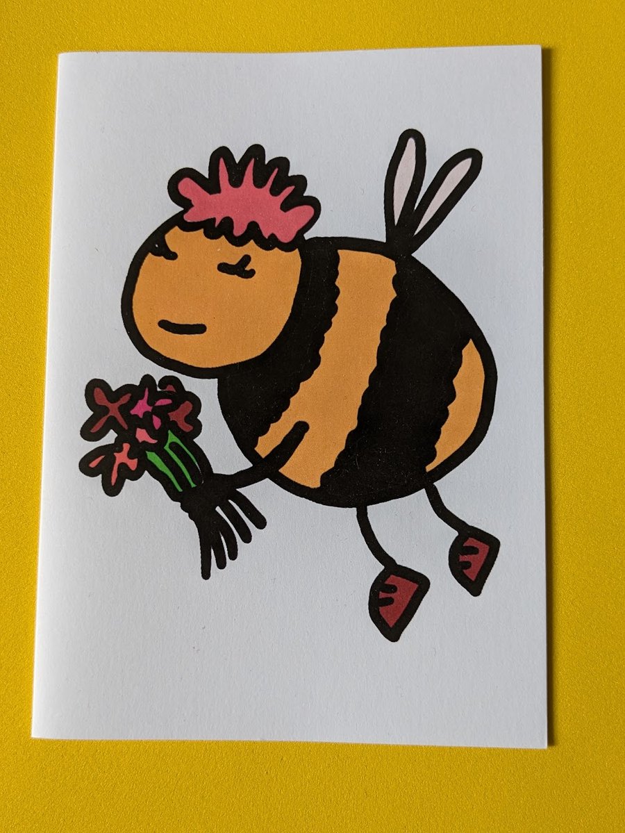 Happy bee birthday card