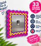 Colourful Wavy Light Switch Surround – Retro Scalloped Switch Cover - Image 3