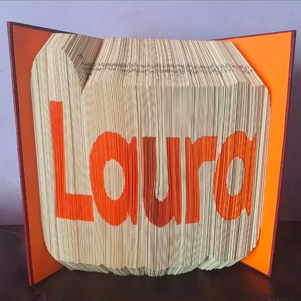 ANY Name or Word Book Fold
