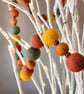Needle - Felted Ball Garland in Autumn Colours - Image 1