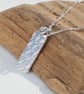 Silver leaf pendant necklace - Image 1