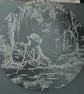 Star Wars Engraved Yoda Plaque or Cutting Board 26cm round 