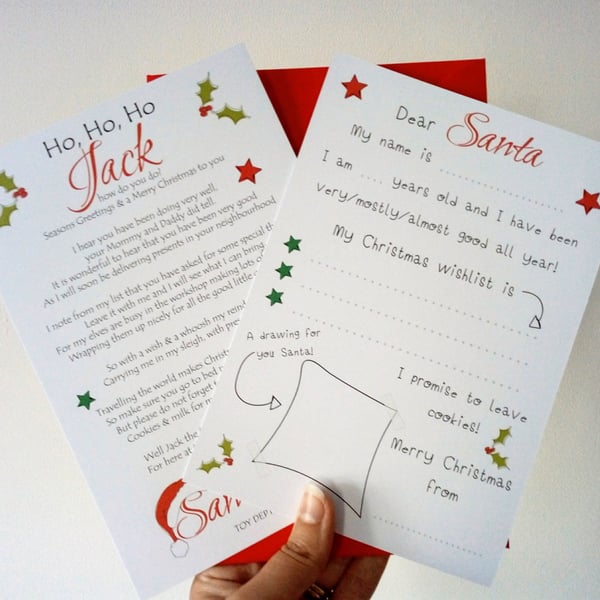 Santa Letters, Letter to Santa, Letter from Santa Claus, Father Christmas